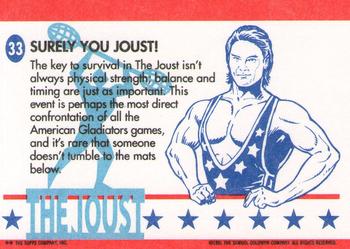 1991 Topps American Gladiators #33 Surely You Joust! Back